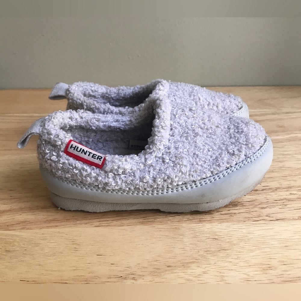 Hunter All Purpose Toddler Water Resistant Fleece Slipper Grey Size: US 8 EUR 24